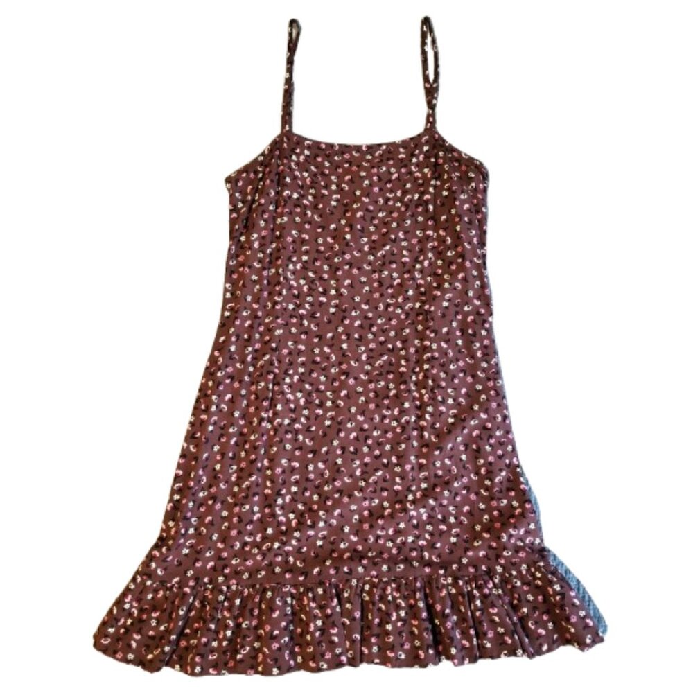 π€ Garage Mauve Brown Floral Slip Dress π€ - Picture 1 of 5